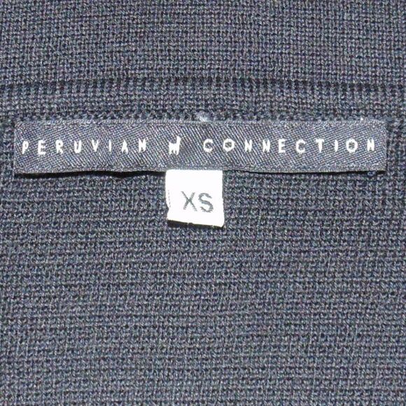 PERUVIAN CONNECTION Cotton Knit Sweater Blazer, XS, Open front, Pockets - Picture 8 of 10